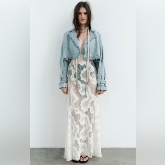 Zara LONG SLIP DRESS - Picture 10 of 17